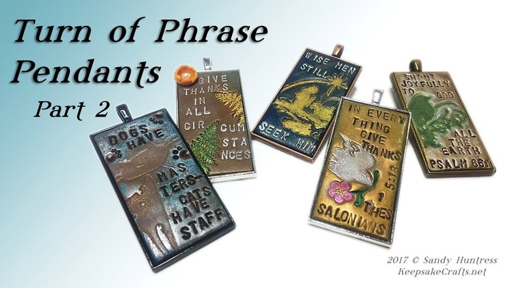 Turn of Phrase Pendants Pt.2-Polymer Clay Jewelry Tutorial