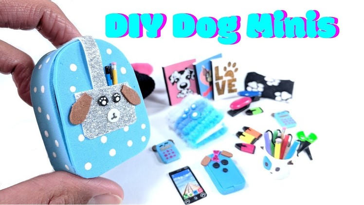 11 DIY Dog Miniatures - Backpack, Notebooks, School Supplies, Beanie & More