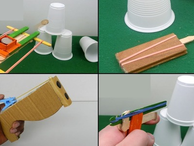 5 Easy Popsicle Stick Guns | DIY Toys - Coin & Rubber Band Shooter