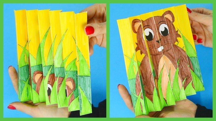 Agamograph Groundhog Day Template Paper Crafts for Kids - Easy Groundhog Day Activity for Kids
