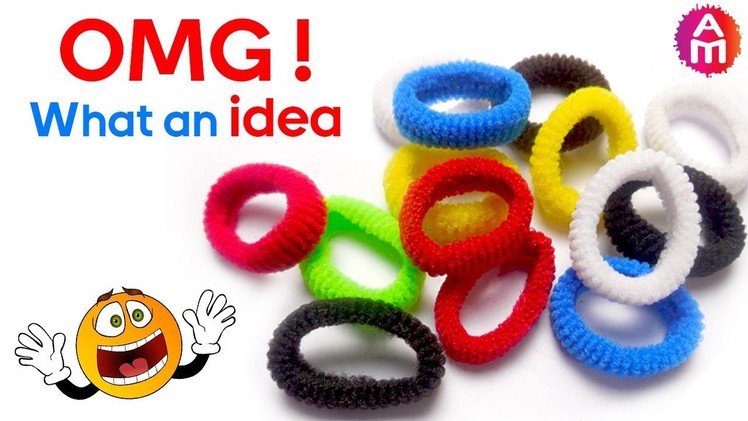 Best out of waste from hair rubber bands crafts idea | DIY HOME DECOR