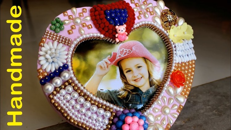 Best out of Waste || Handmade Heart Photo Frame || DIY home decorating ideas small living room india