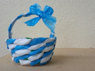Best use of soda can and plastic bags. DIY basket out of soda can and plastic bags