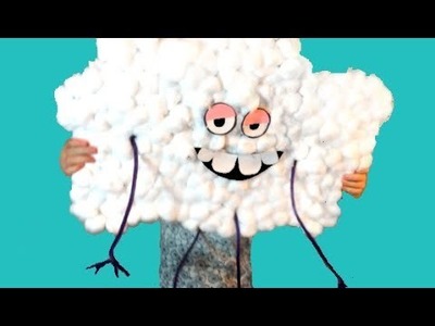 Cloud Guy from Trolls DIY with cotton balls