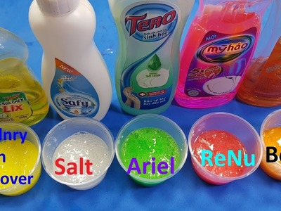 DIY 5 WAY SLIME DISH SOAP ! Testing ~ 5 Ways Slime Dish Soap With 5 Recipe