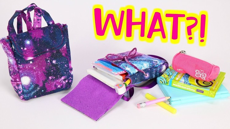 DIY American Girl Backpack! Galaxy Book Bag - No Sew Option!