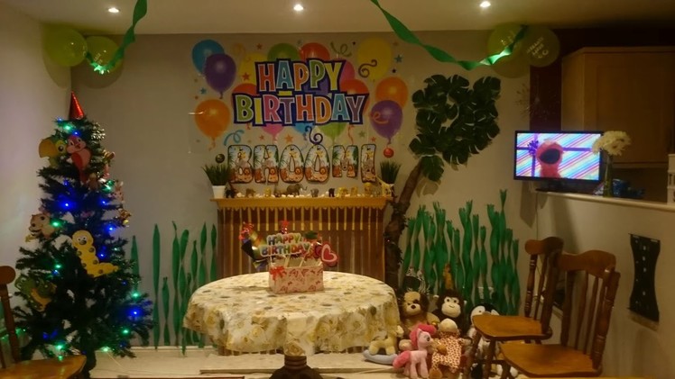 DIY Birthday Home Decoration Ideas (Jungle Theme)