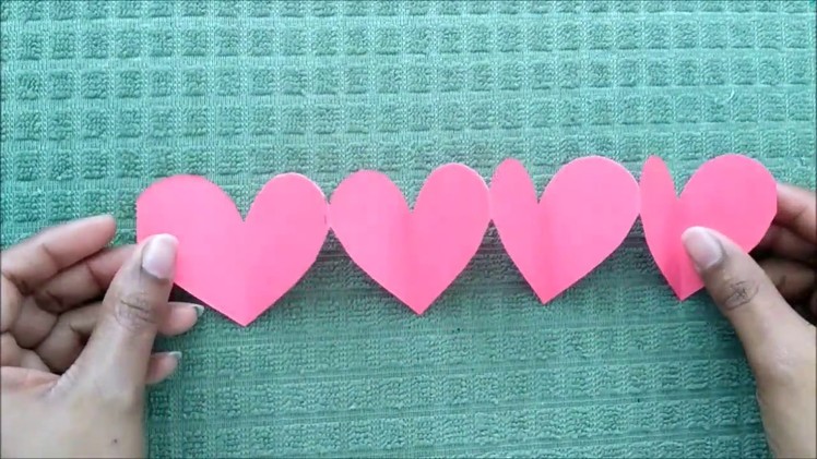 DIY Crafts - Paper Heart Design Valentine's Day and Room Decor Ideas