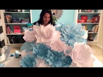 DIY FLORAL BACKDROP Paper Flower Wall Easy.Affordable