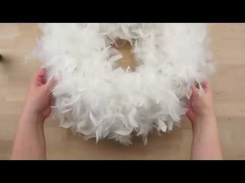 DIY Fluffy Chandelle Boa Wreath The Feather Place
