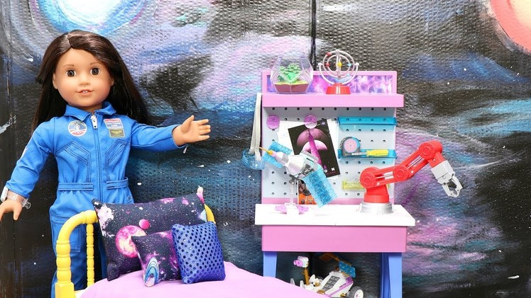 DIY Galaxy Dollhouse Wall for American Girl Doll Bedroom!