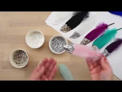 DIY Glitter Feathers The Feather Place