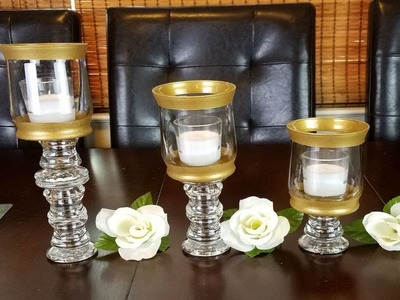 DIY Home Decor : Gold Candle Holders