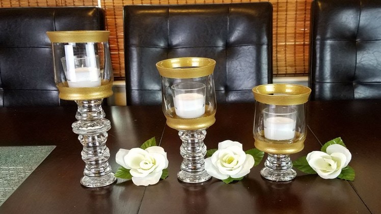DIY Home Decor : Gold Candle Holders