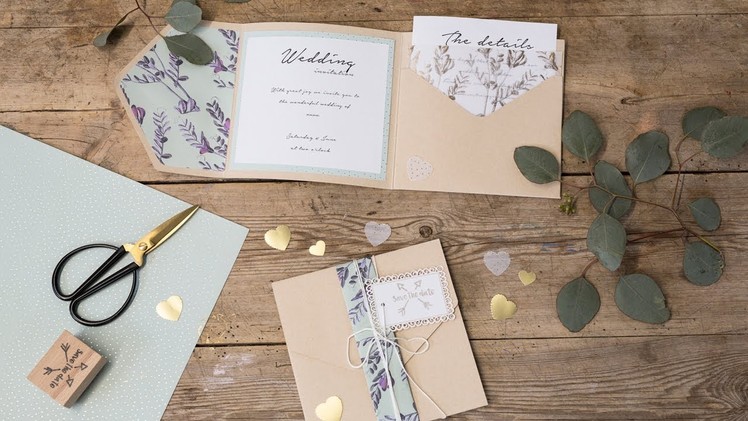 DIY : Homemade wedding invitations by Søstrene Grene