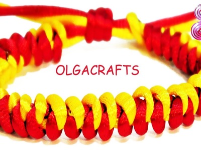 DIY How to make knot snake bracelets with string RATTAIL CORD easy crafts macrame for men women