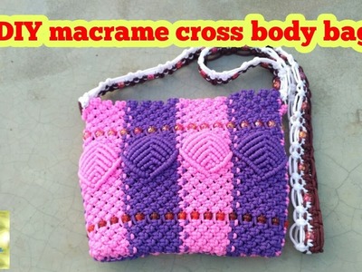DIy how to make macrame bag.macrame purse.ladies designer purse.Educational power