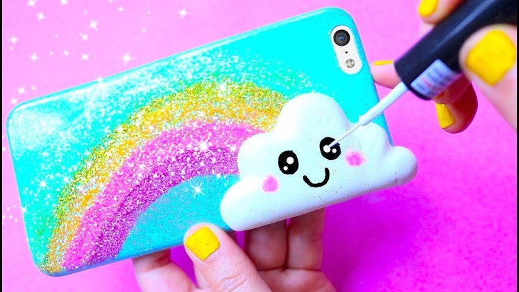DIY Kawaii Rainbow & Cloud Phone Case | Easy & Cute