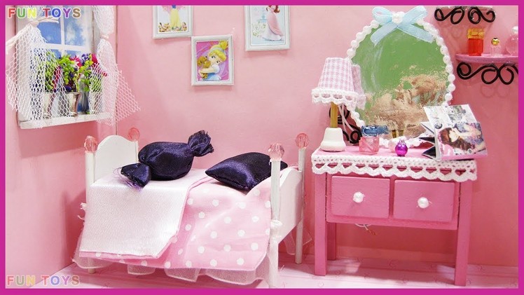 DIY Miniature Bedroom for Princesses - Dollhouse Room ???? Part #2