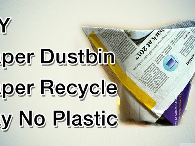DIY | Paper Dustbin | Paper Recycle | Say No Plastic | paper craft