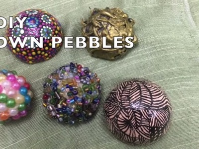 DIY-Pebble making-pebble art|white cement diy|white cement hacks|beautiful pebbles|pebble art