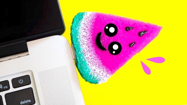 DIY Squishy Watermelon Flash Drive (USB)  | Easy & Cute School Supplies