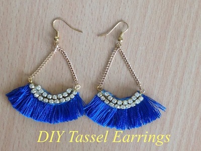 DIY Tassel Earrings II Trendy silk thread tassel earrings