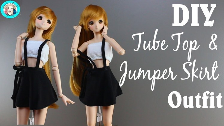 ???? DIY Tube Top & Jumper Skirt Outfit for BJDs! ???? DarlingDolls DIY