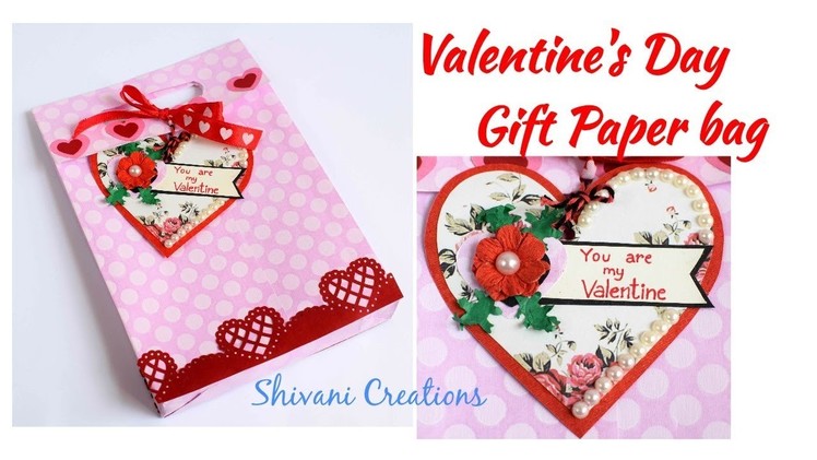 DIY Valentine's Day Gift Paper Bag. Love Paper Bag