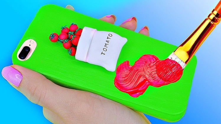 DIY VIRAL PHONE CASES ! Easy & Cute Phone Projects & iPhone Hacks . Miniature Food