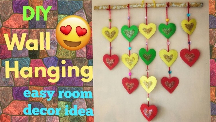 DIY Wall Hanging. Easy room Decoration.  Valentine's day room Decoration. 