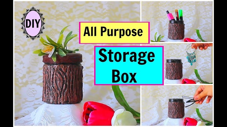 DIY Wooden Texture Storage Box.All purpose organizer