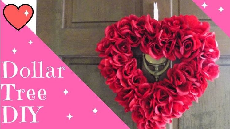 DOLLAR TREE DECOR | DIY Valentine's Heart Wreath
