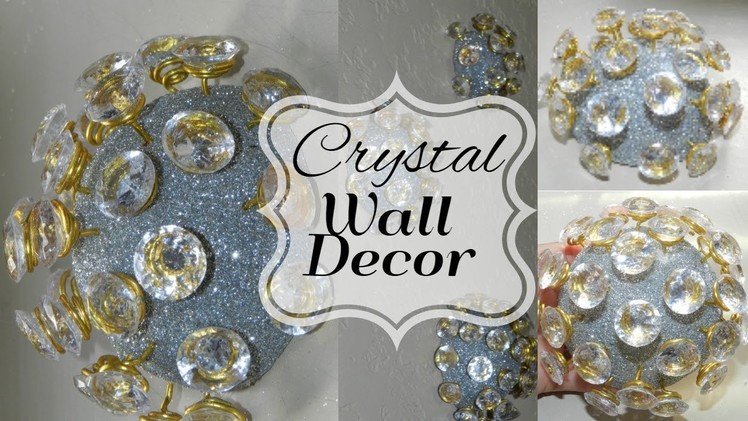 Dollar Tree DIY Glam Crystal Sphere Wall Decor!| Crystal Wall Sconces