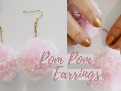 Easy How To Rose Gold Pom Pom Earrings | DIY Jewelry | Pom Pom Decor w. Printable PDF