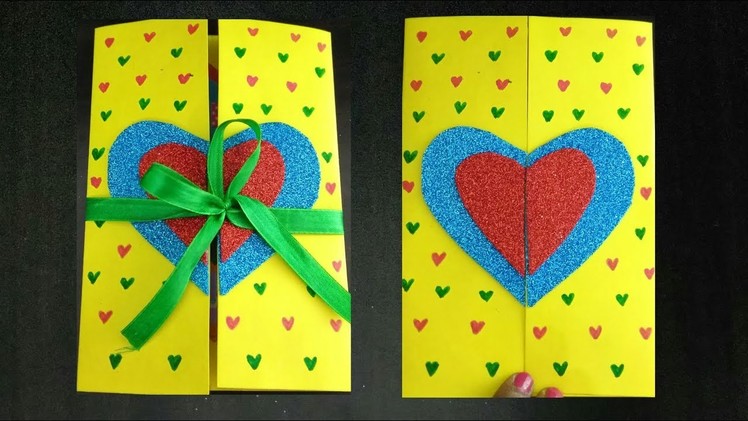 Easy to make valentine's day card at home DIY | Valentine cards Handmade | Greeting Card Ideas 2018
