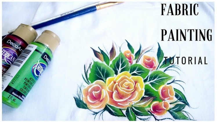 Fabric Painting | one stroke painting | acrylic painting | DIY