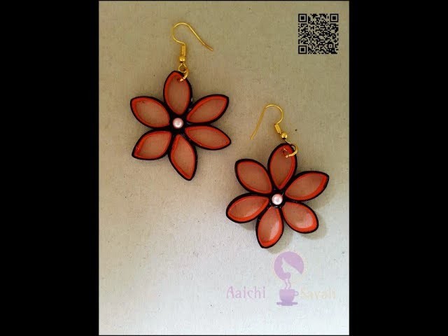 Flower Quilling Earrings | Easy Paper Quilled Flower Earrings