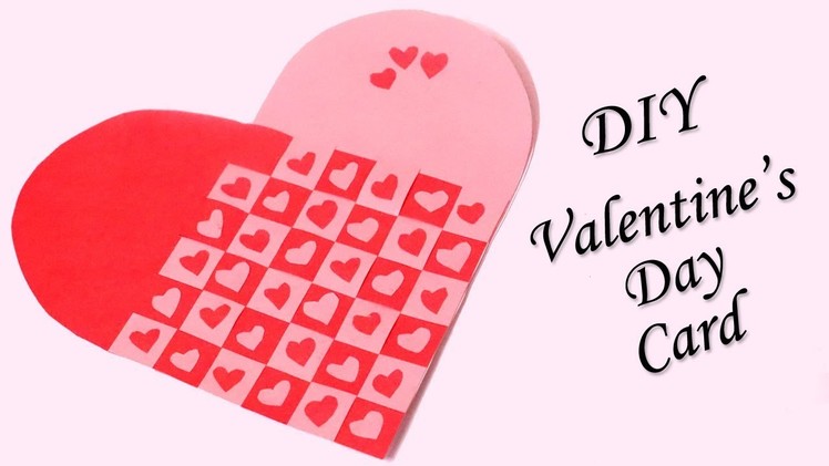Handmade Valentine's Day Card | Heart Shaped DIY Valentine Card