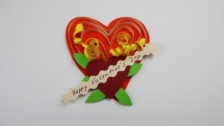 Happy Valentines Day gift tag DIY papercraft Valentinstag Geschenkanhänger