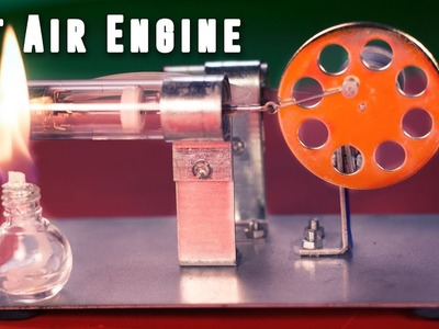 How to make A HOT AIR STIRLING ENGINE at home - DIY Science Project IDEA