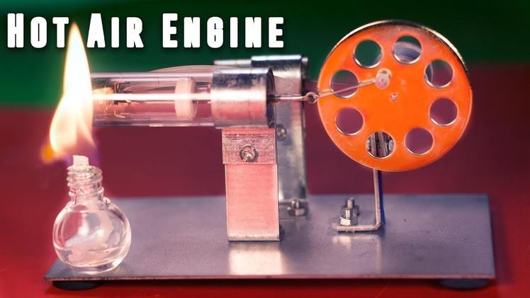 How to make A HOT AIR STIRLING ENGINE at home - DIY Science Project IDEA