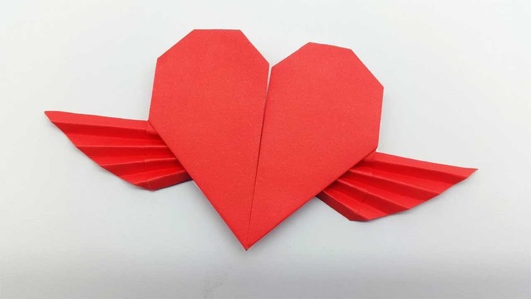 How to make a paper heart wings - Easy best tutorial - Origami heart for special day