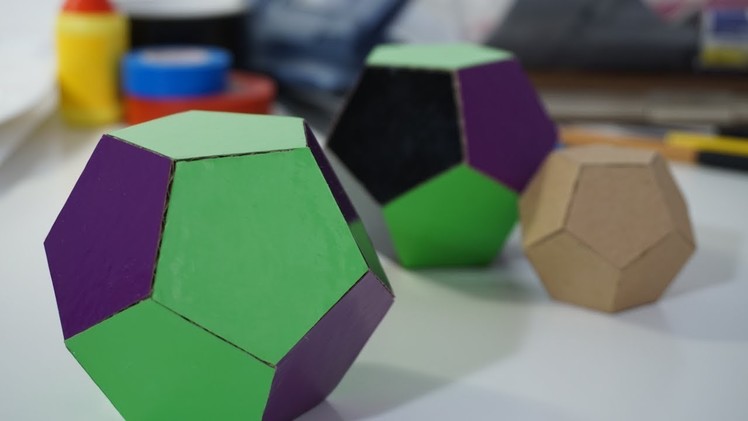 How to Make an Awesome Dodecahedron from cardboard DIY