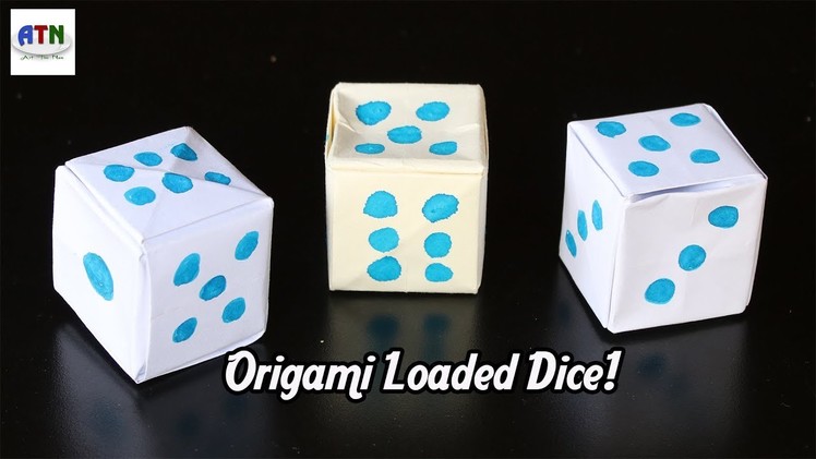 How To Make an Origami Paper Loaded Dice | Paper Dice Step by Step Instructions
