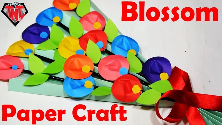 How To Make Awesome Paper flower Bouquet || DIY Paper Blossom Handmade || Paper Crafts