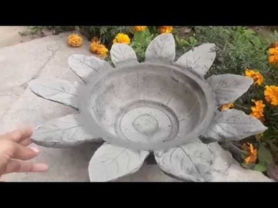 How to make beautiful cement  pot at home.
