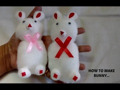 How to make bunny#cotton doll# DIY# adorable soft toy