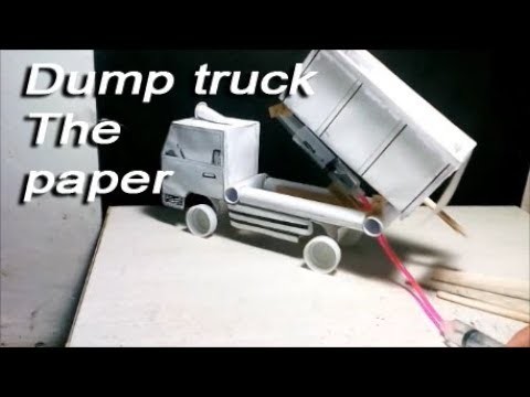 How to make dump truck of the paper