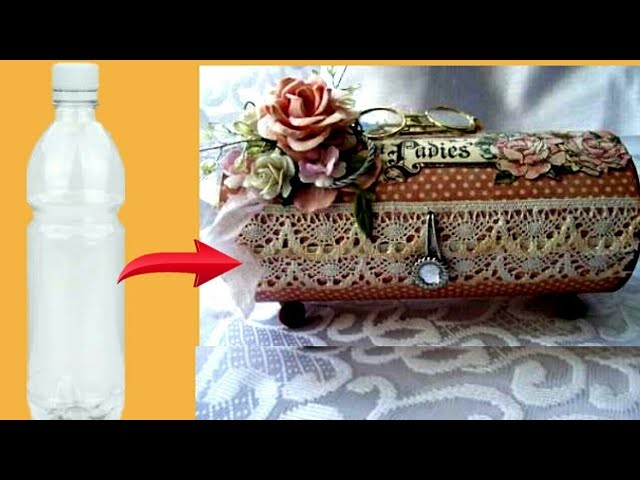 How to make jewelery box-bangle holder using plastic bottle|recycle empty plastic bottles